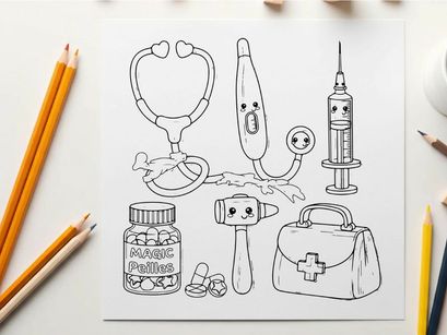 Medical healthcare icons set flat design vector illustration