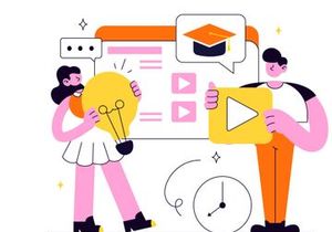 10 Online Course Vector Illustration