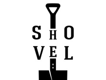 Shovel logo for agriculture, excavation,building, mining foundation. gardening vector set design with leaves