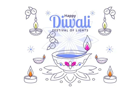8 Diwali Vector Illustration