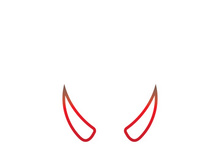 Devil horn Vector icon design illustration Template