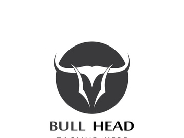 Retro vintage bull head horns logo. preview picture