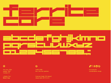 Ferrite Core: A free futuristic font preview picture