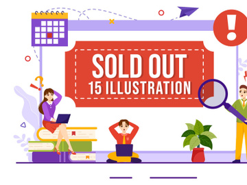 15 Sold Out Vector Illustration preview picture