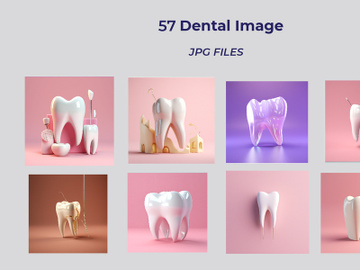 Dental accessories and teeth with Aİ image preview picture