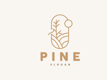 Pine Tree Logo, Luxurious Elegant Simple Design preview picture