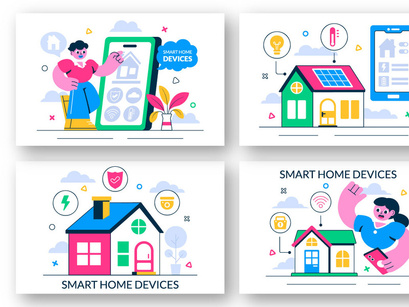 10 Smart Home Devices Illustration