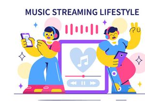 10 Music Streaming Lifestyle Illustration