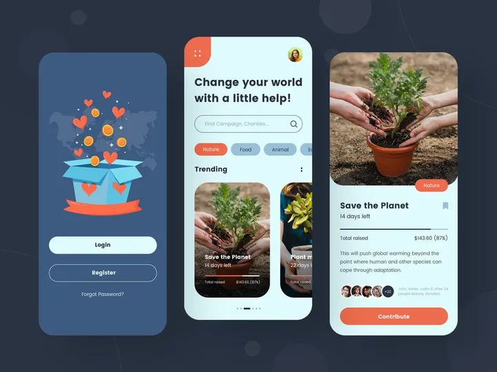 Fundraising App Design