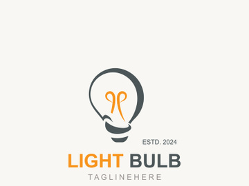 Light bulb creative lamp logo icon and business design bulb digital technology smart idea preview picture