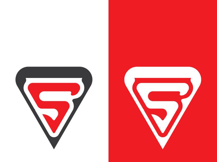 S letter creative icon logo design elegant vector illustration