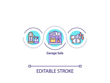 Garage sale concept icon preview picture