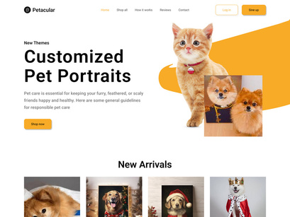 Petacular - Pets Landing Page