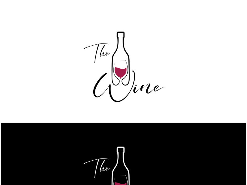 Wine logo with wine glasses and bottles.for night clubs,bars,cafe and wine shops.