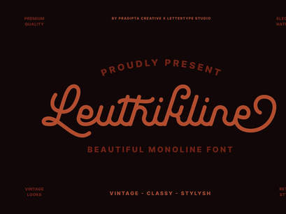 Leuthikline Beautiful Monoline Font