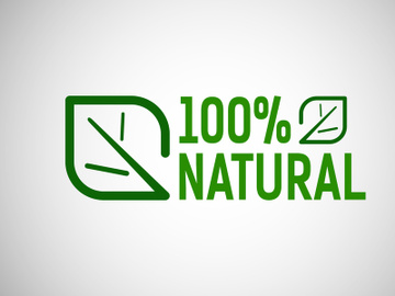 Natural, organic, fresh food vector logo or badge template for product preview picture