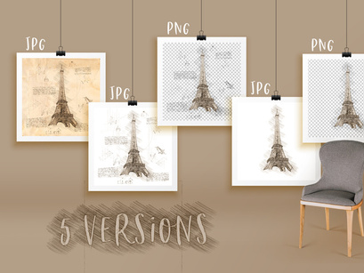 Download Eiffel Tower Paris France In Vintage Steampunk Da Vinci Epicpxls