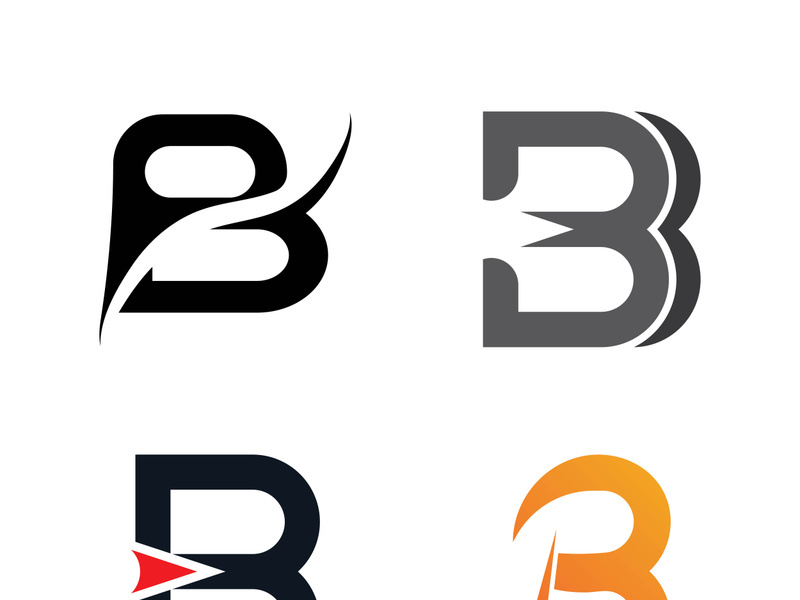 B letter logo template vector illustration