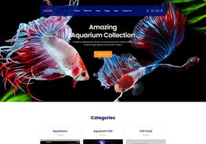 Aquarium - Fish Ecommerce Landing Page Template