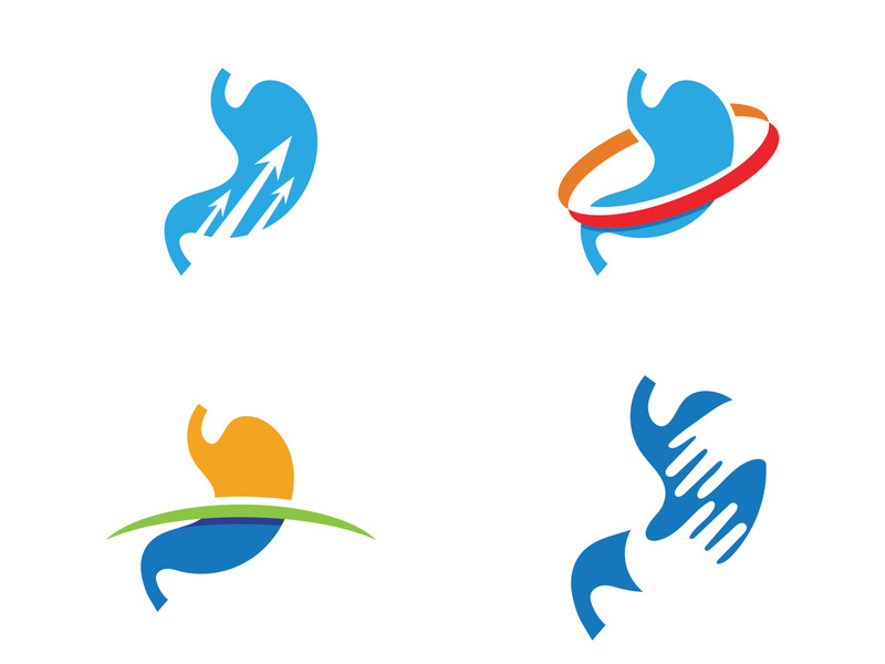 Stomach care icon designs concept illustration