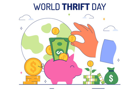 10 World Thrift Day Illustration