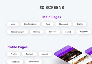 Tasty Food-Online Food Order Mobile App UI Kit