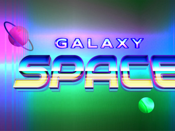Galaxy space editable text effect style with vibrant theme concept for trendy flyer, poster and banner template promotion preview picture