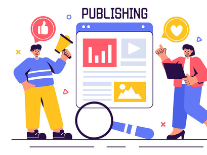 11 Digital Media Publishing Illustration