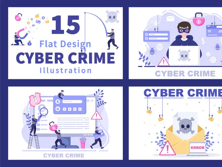 15 Cyber Crime Illustration