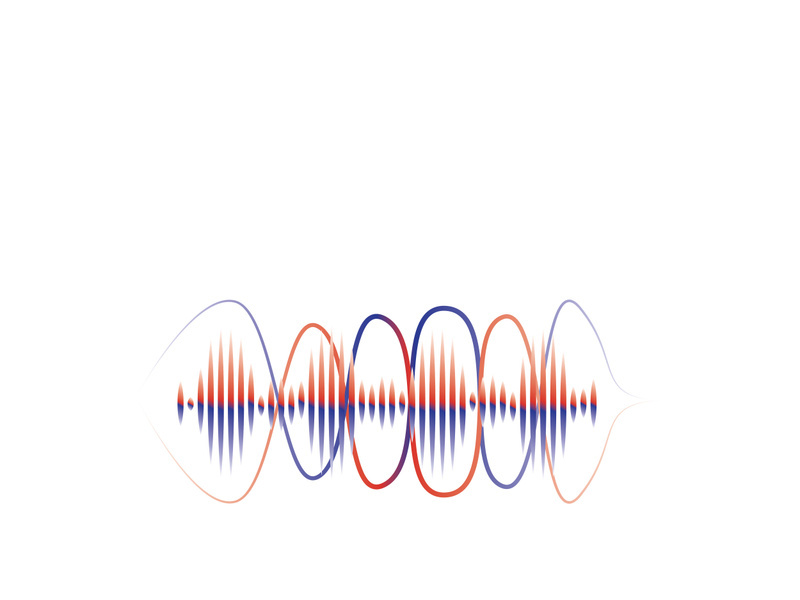 Sound waves vector illustration design template