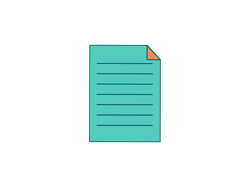 File flat color vector object
