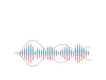 Sound waves vector illustration design template