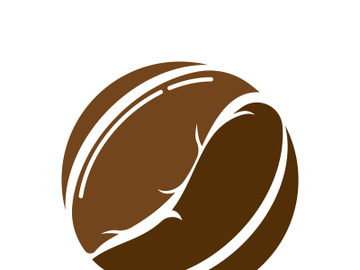 Coffee bean icon vector illustration template preview picture