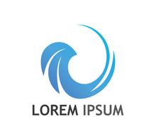 Ocean water wave wave logo design.