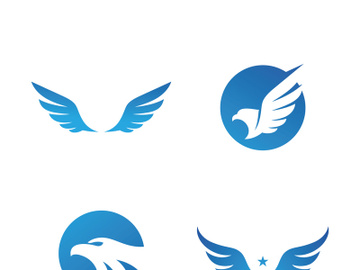 Eagle wing logo template. Vector illustration. preview picture