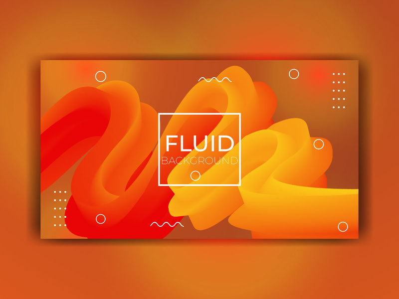 Modern Abstract Fire Fluid Background Template