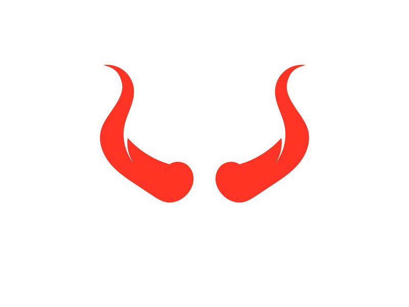 Devil horn red logo icon