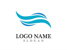 Wave beach vector illustration design logo