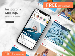Instagram Phone Mockup PSD preview picture