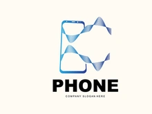 Smartphone Logo, Communication Electronics Vector, Modern Phone Design, For Company Brand Symbol