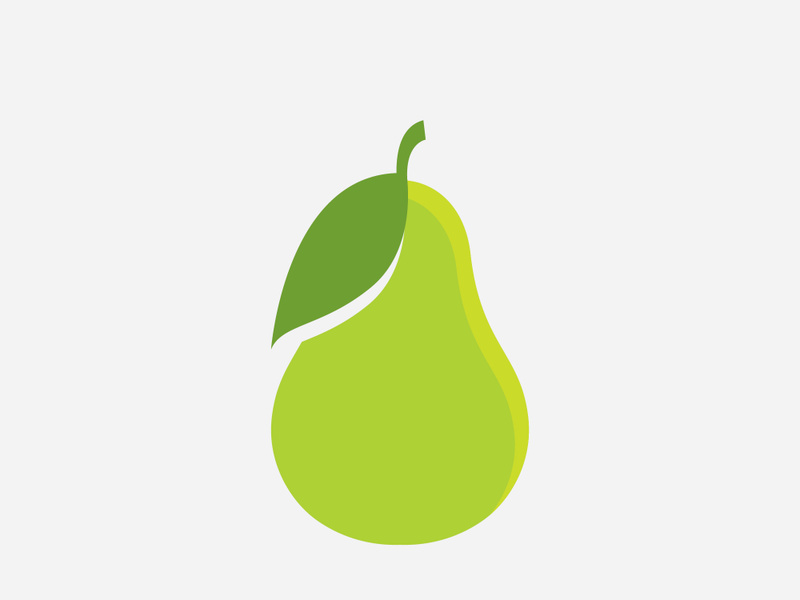 Avocado fruit logo template, healthy food symbols