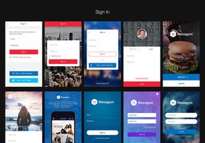 Hexagon Mobile UI Kit