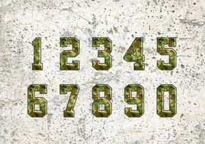 Army letters and number transparent background