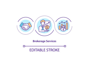 Brokerage services concept icon preview picture