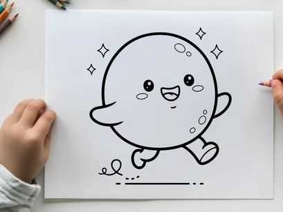 Cute smiling ghost holding hands vector illustration