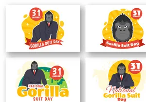 9 National Gorilla Suit Day Illustration