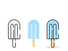 Minimalist Ice Cream vector illustration