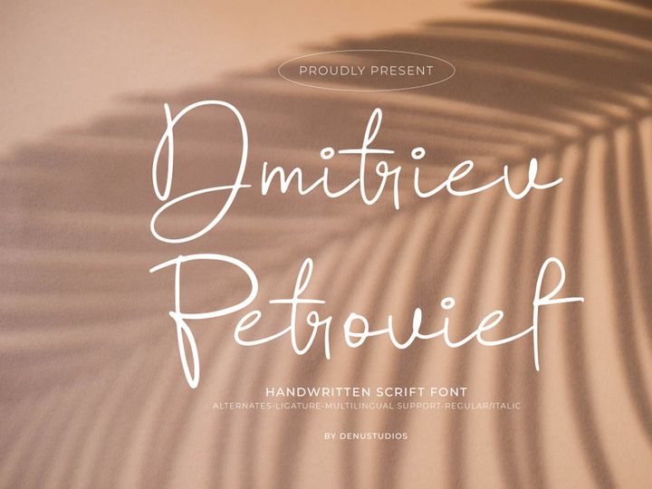 Dmitriev Petroviel | Handwritten Font