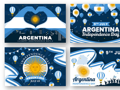 12 Argentina Independence Day Illustration