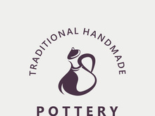 Pottery logo design handmade, creative traditional mug craft concept inspiration nature workshop